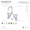 Kingston Brass Bridge Bathroom Faucet with Brass PopUp, Matte Black KS7990TX - alternate 6